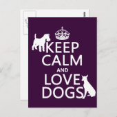 保Calm and Love Dogs – すべての色 ポストカード (正面/裏面)