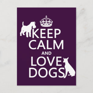 保Calm and Love Dogs – すべての色 ポストカード