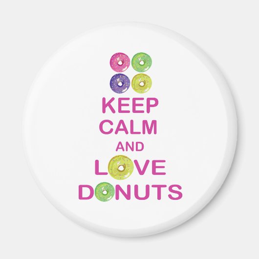 保Calm and Love Donuts ユニークDoutnut Gift マグネット (正面)