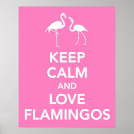 保Calm and Love Flamingos ポスター