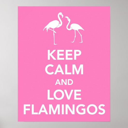 保Calm and Love Flamingos ポスター (正面)