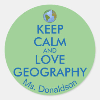 保Calm and Love Geographyカスタマイズ ラウンドシール