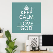 保Calm and Love God – すべての色 ポスター (ホームオフィス)