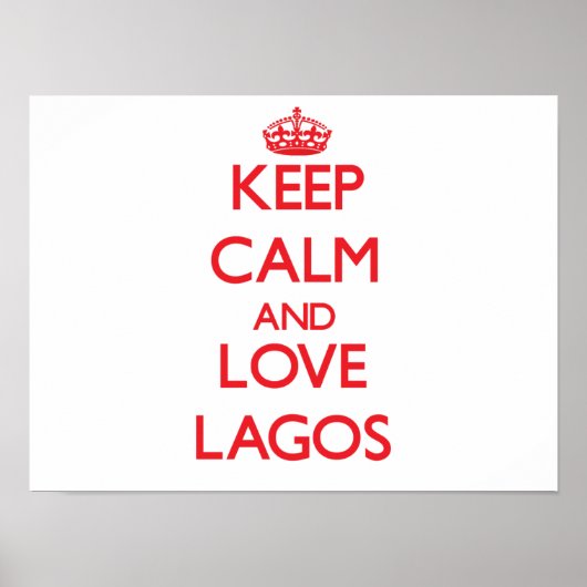 保Calm and Love Lagos ポスター (正面)