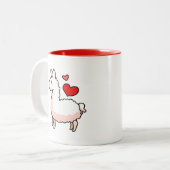 保Calm and Love Llamas ツートーンマグカップ (正面左)