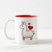 保Calm and Love Llamas ツートーンマグカップ (左)