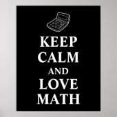 保Calm and Love Mathタイポグラフィポスター ポスター (正面)