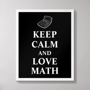 保Calm and Love Mathタイポグラフィポスター ポスター