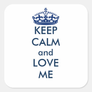保Calm and Love Me Squareパーソナライズされた スクエアシール