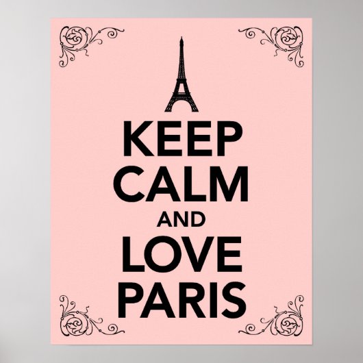 保Calm and Love Paris ポスター (正面)
