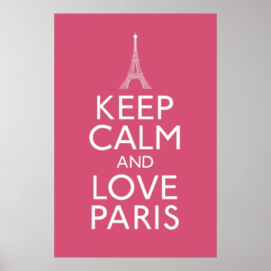 保Calm and Love Paris ポスター (正面)