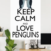 保Calm and Love Penguins ポスター (ホームオフィス)