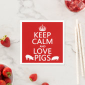 保Calm and Love Pigs スタンダードカクテルナプキン (インサイチュ)