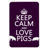 保Calm and Love Pigs マグネット (縦)