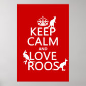 保Calm and Love Roos (Kangaroos) ポスター (正面)
