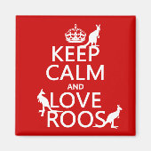 保Calm and Love Roos (Kangaroos) マグネット (正面)