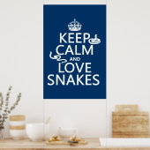 保Calm and Love Snake（全色） ポスター (キッチン)