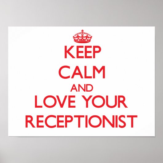 保Calm and Love your Receptionist ポスター (正面)
