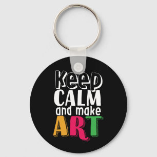 保Calm and Make Art Artist Painter Art先生 キーホルダー