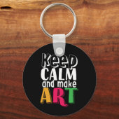 保Calm and Make Art Artist Painter Art先生 キーホルダー (正面)