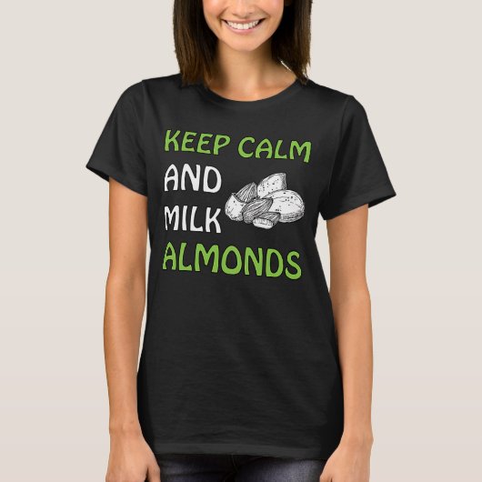 保Calm And Milk Almondsビーガン Tシャツ (正面)