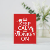 保Calm and Monkey On – すべての色 ポストカード (スタンド正面)