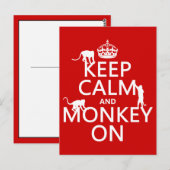 保Calm and Monkey On – すべての色 ポストカード (正面/裏面)