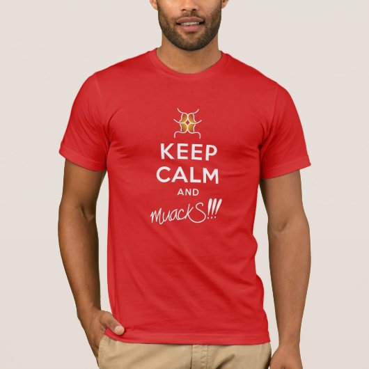 保Calm and muackS!!! – ホワイトTシャツ Tシャツ (正面)