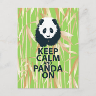 保Calm and Pandaオンオリジナルデザインプリントギフト ポストカード