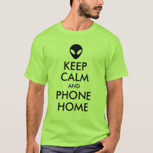 保Calm and Phoneホームエイリアンパロディ Tシャツ