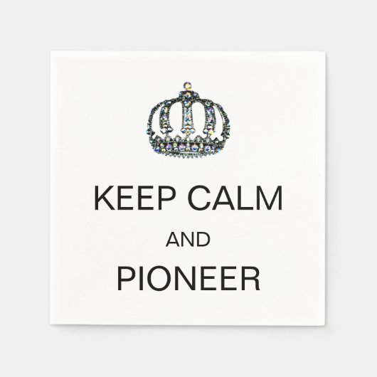 「保CALM AND PIONEER」紙ナプキンス スタンダードカクテルナプキン (正面)
