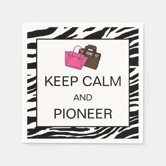 「保CALM AND PIONEER」紙ナプキンス スタンダードカクテルナプキン (正面)