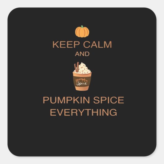 保Calm And Pumpkin Spice スクエアシール (正面)