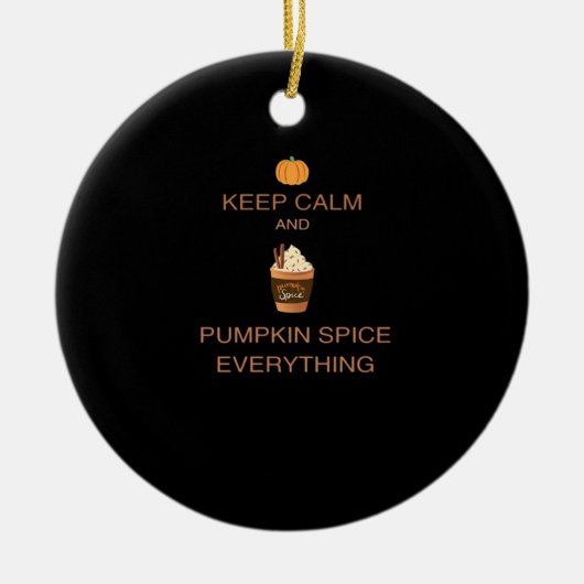 保Calm And Pumpkin Spice セラミックオーナメント (正面)