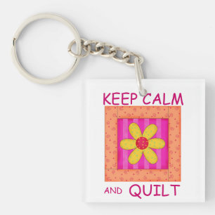 保Calm and Quilt Applique Flower Block キーホルダー