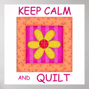 保Calm and Quilt Applique Flower Block ポスター