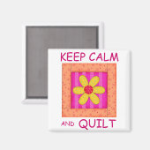 保Calm and Quilt Applique Flower Block マグネット (正面/裏面)