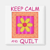 保Calm and Quilt Applique Flower Block マグネット (正面)