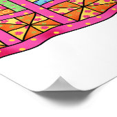 保Calm and Quilt Whimy Honey Bee Art ポスター (角)