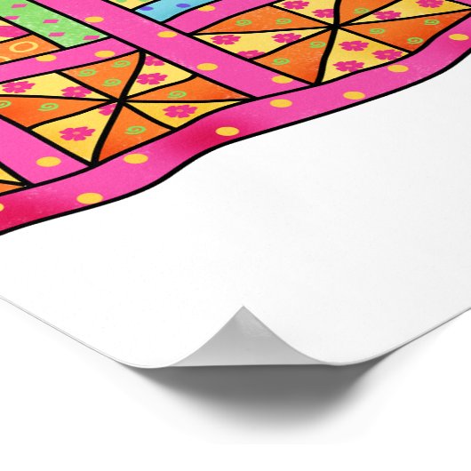 保Calm and Quilt Whimy Honey Bee Art ポスター (角)