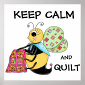 保Calm and Quilt Whimy Honey Bee Art ポスター (正面)