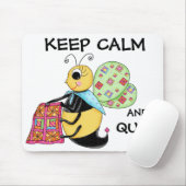 保Calm and Quilt Whimy Honey Bee Art マウスパッド (マウス)