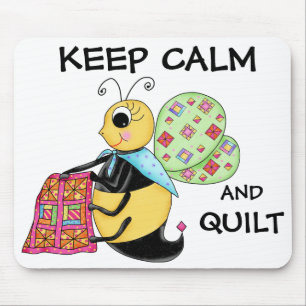 保Calm and Quilt Whimy Honey Bee Art マウスパッド
