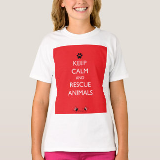 保Calm and Rescue Animals Black Paw Tシャツ