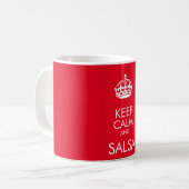 保calm and salsa – 背景色の変更 コーヒーマグカップ (正面左)