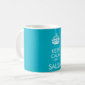 保calm and salsa – 背景色の変更 コーヒーマグカップ (正面左)