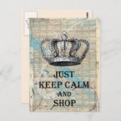 保Calm and Shopヴィンテージ抽象芸術デザイン ポストカード (正面/裏面)