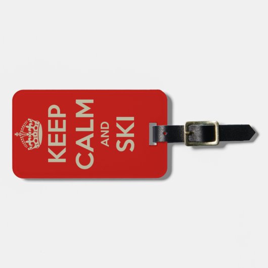 保Calm and Ski – 荷札 ラゲッジタグ (正面横)
