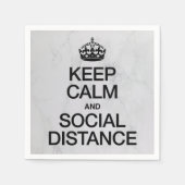保Calm and Social Distance スタンダードカクテルナプキン (正面)