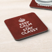 保Calm and stay Classy, Red Leather, Crown コースター (左側)